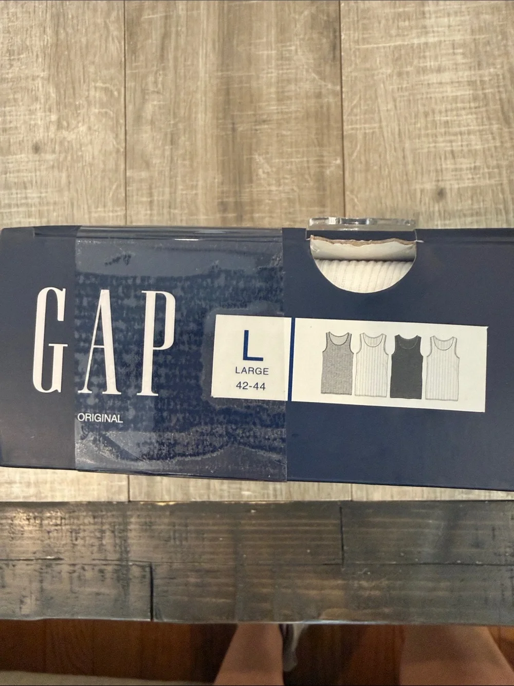 GAP Men’s Classic Fit Cotton Ribbed Tanks - 2 White 1 Black & 1 Gray 4 pack NWT